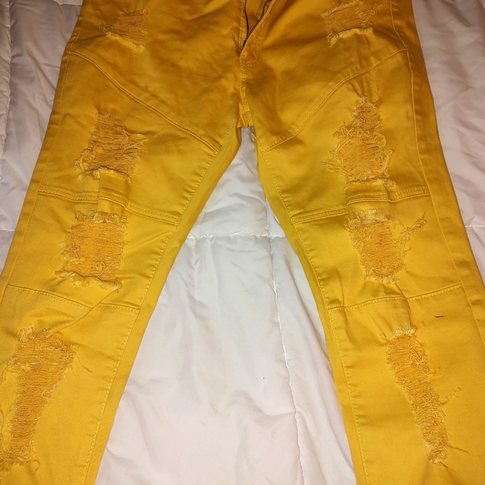 Men's yellow  ultra slim 34/32